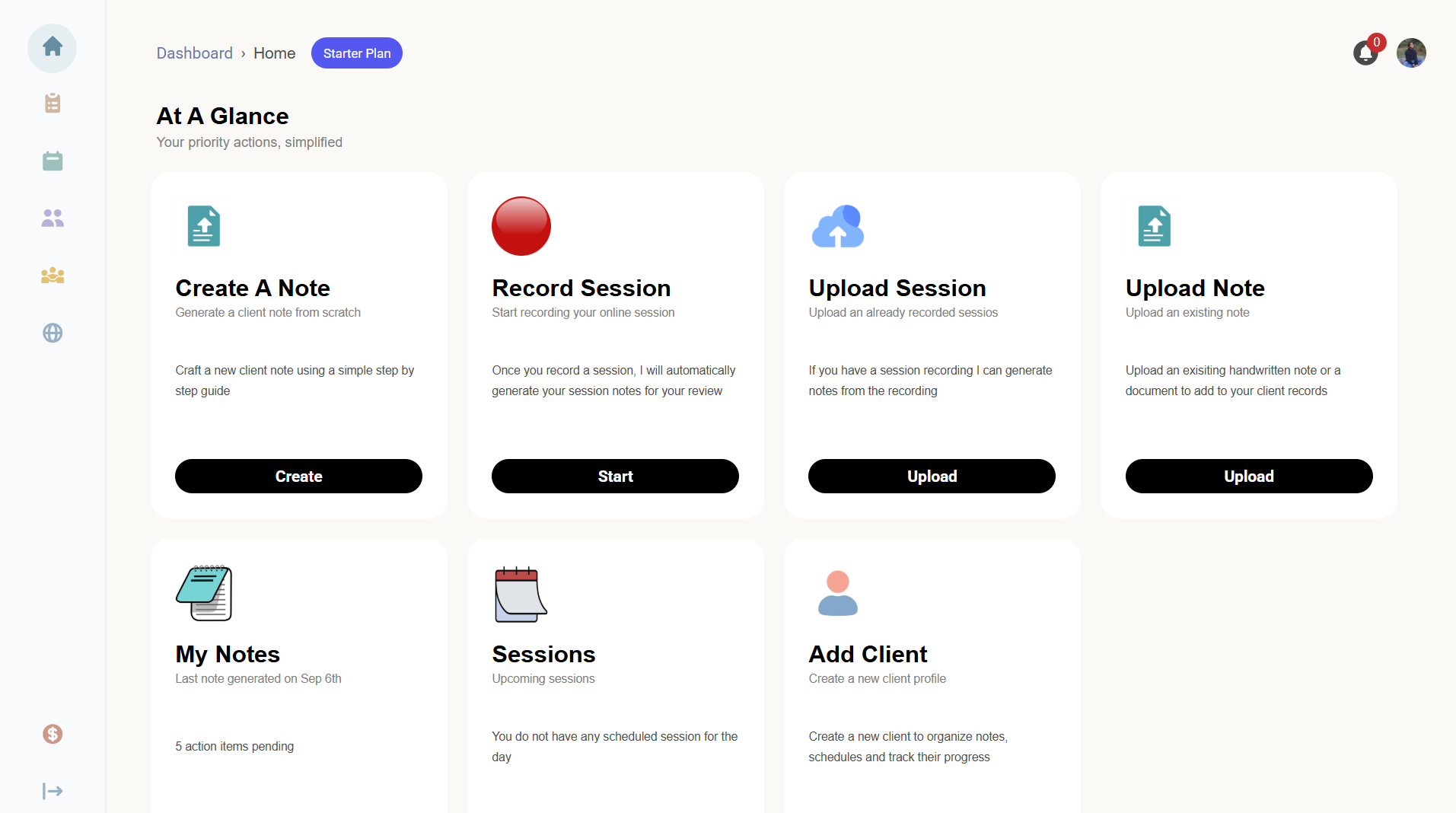 Serene Dashboard